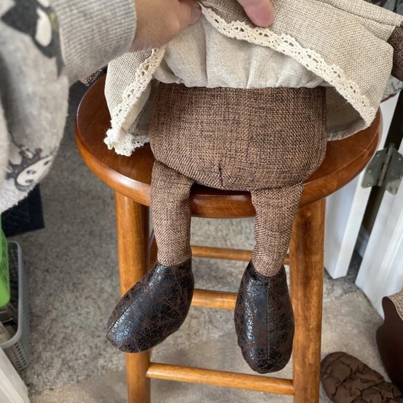 Decorative Plush Moose Weighted Door Stopper - Picture 4 of 5